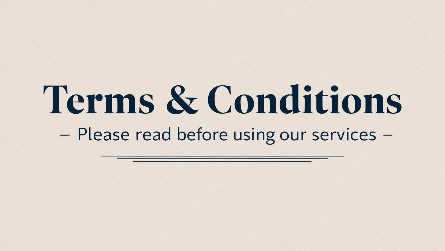 Terms & Conditions
